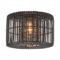 Mercator-Finley DIY Batten Fix -  Matt black double layer rattan shade 